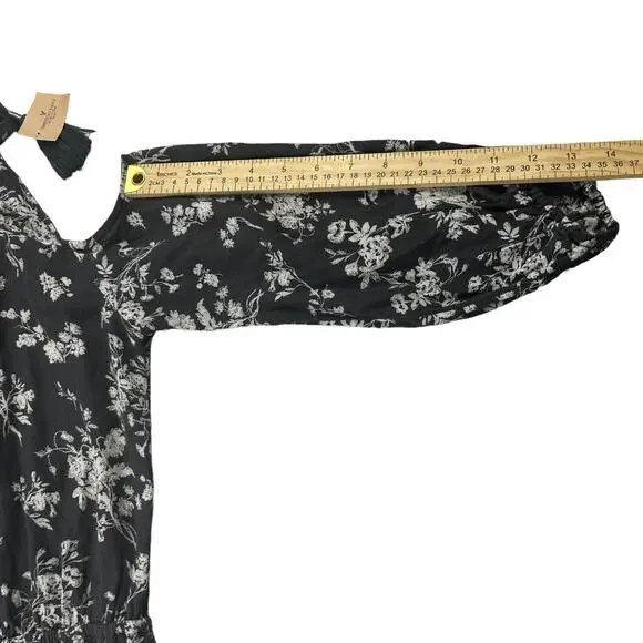 NWT American Eagle Outfitters Sun dress Womans Sz S Gary Floral Keyhole Tassel - Picture 8 of 11